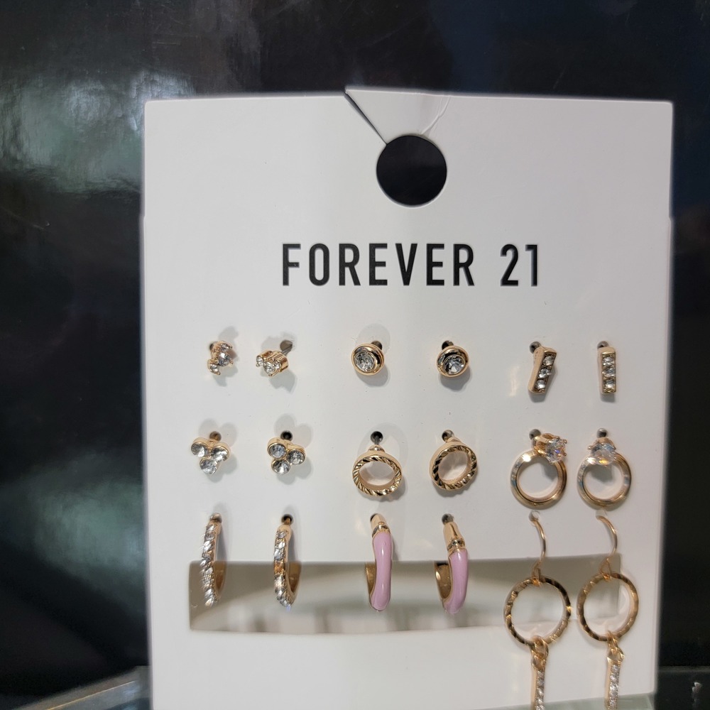 Forever 21 | Gold Earrings | Drop | 9 Pairs